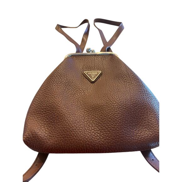Rare Y2K Guess Leather Kisslock Backpack main image 5